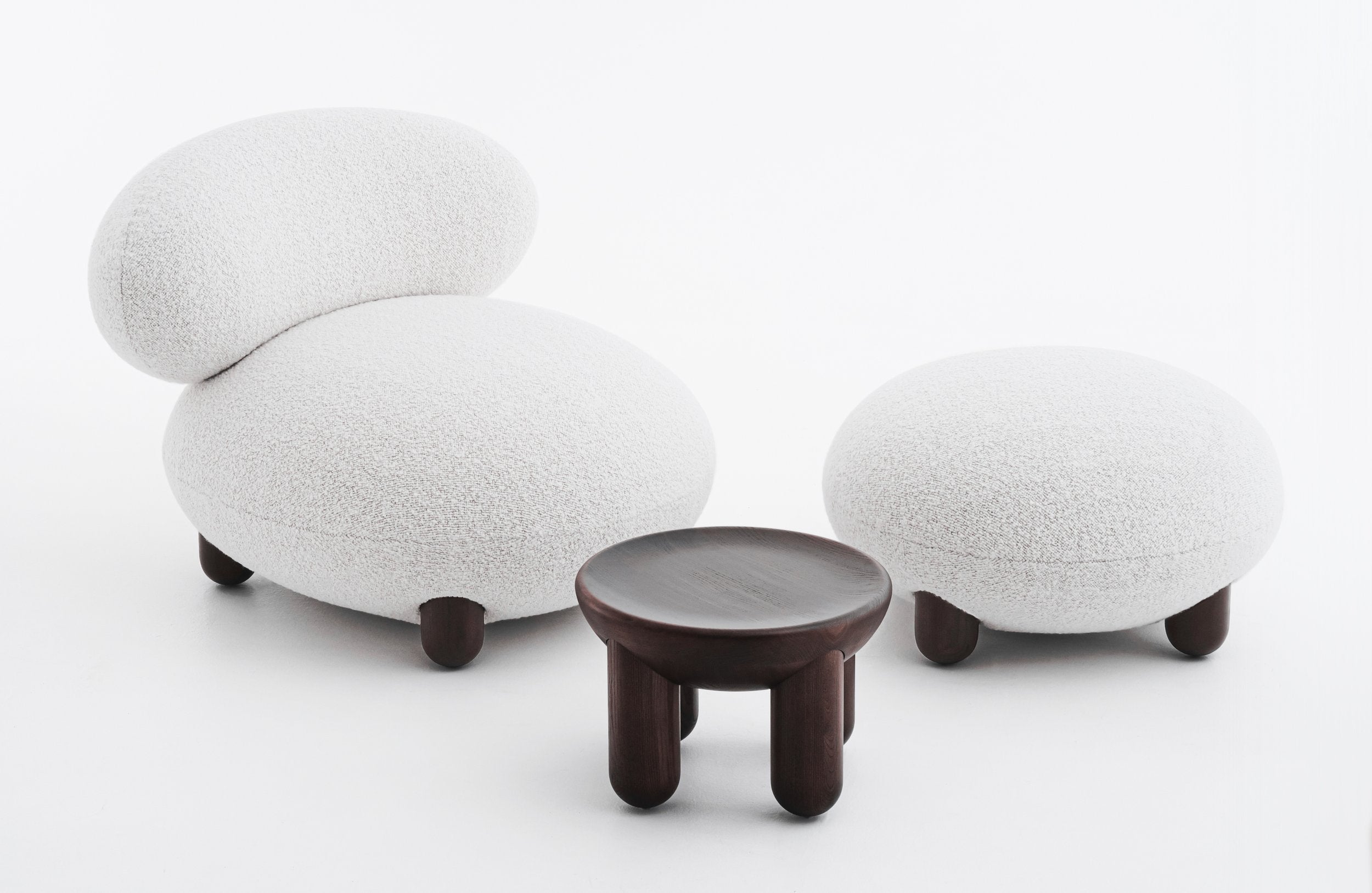 Noom Flock Ottoman - Modern Round Storage Pouf with Removable Cover, Perfect for Living Room, Bedroom & Nursery - Soft and Stylish Footrest, Seating & Home Decor Accent