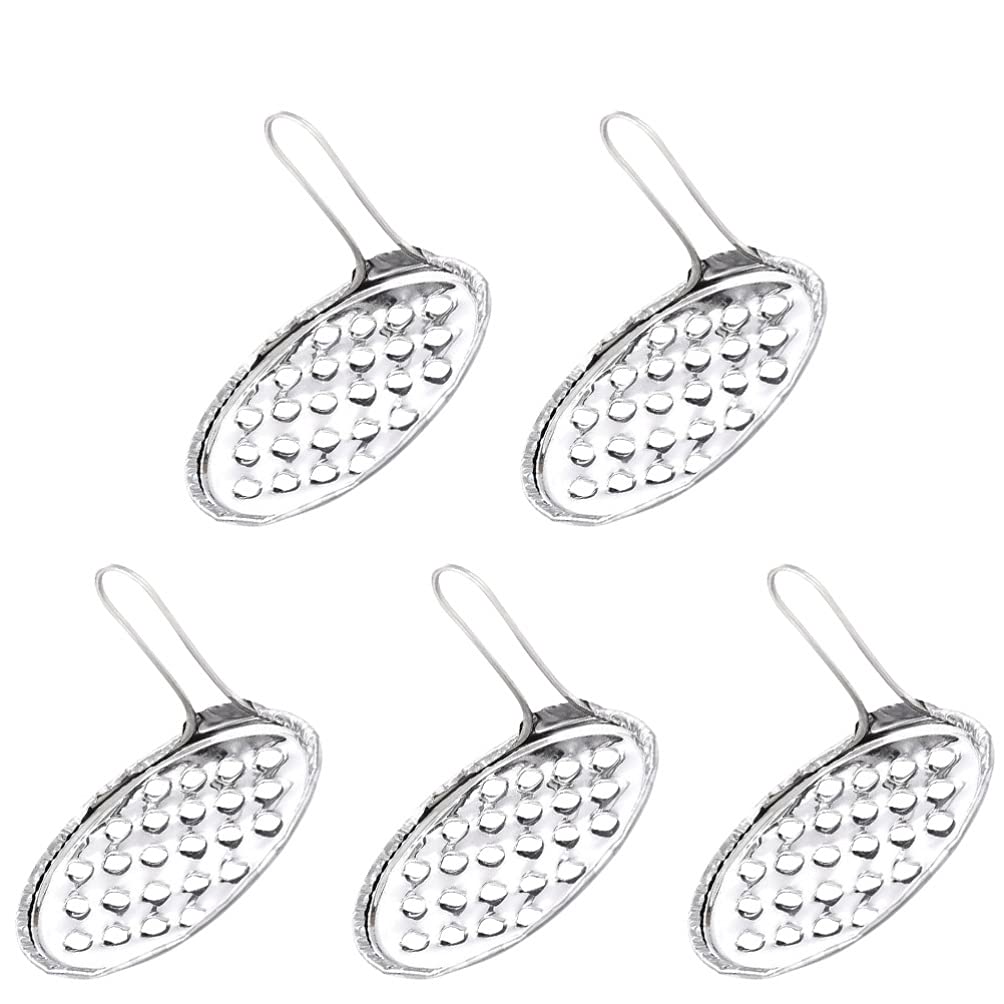 5-Piece Stainless Steel Jelly Scraper Set - Manual Kitchen Zester Grater for Lemon, Cheese & Cold Noodles - Durable Food Making Tools & Kitchen Gadgets (Silver) - Perfect for Baking, Cooking & Garnishing Dishes