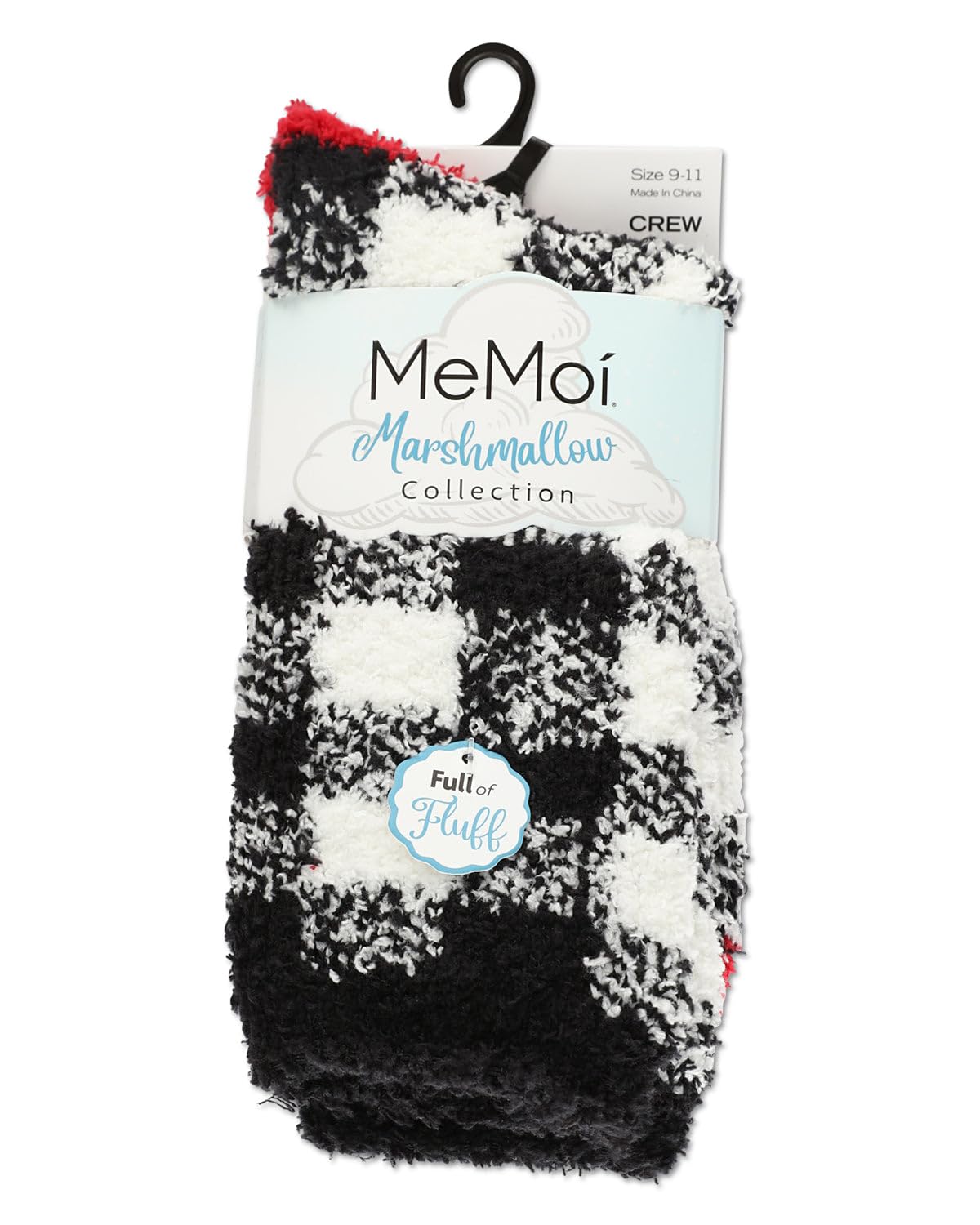MeMoi Women's Classic Buffalo Plaid Cozy Crew Socks - Warm Winter Knit Socks for Women, Soft & Comfortable, Perfect for Christmas Gifts, Home, Office & Outdoor Activities