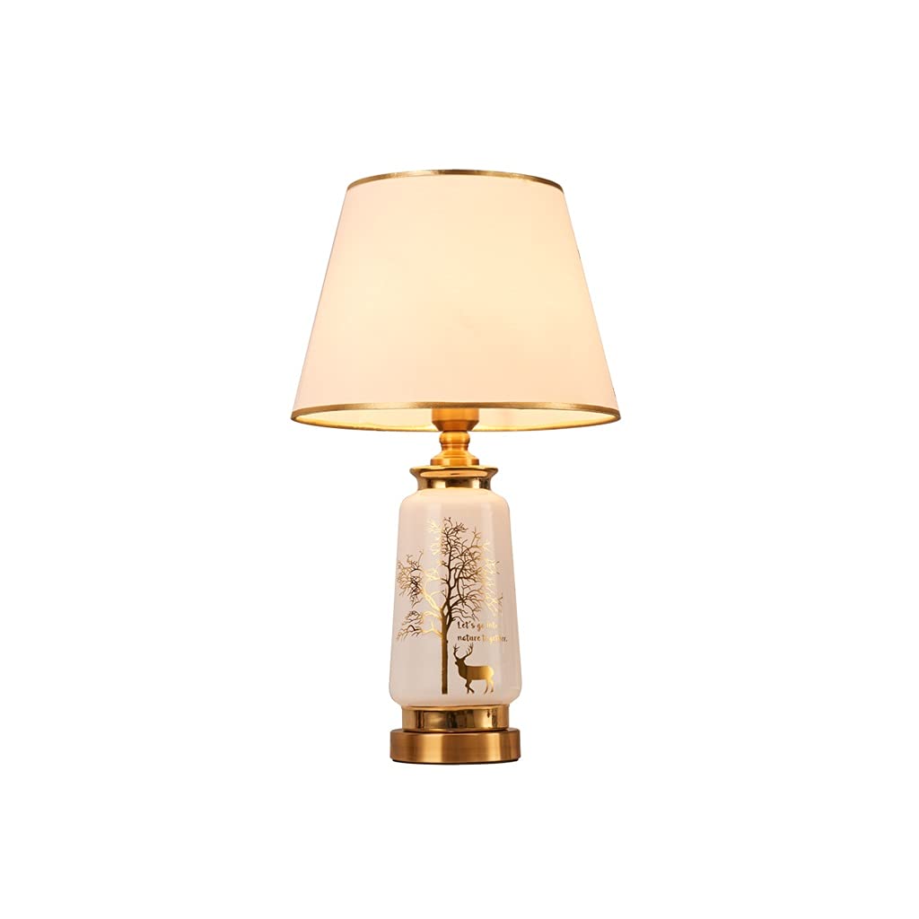 Yilu Has You MDRBB Ceramic Table Lamp - Elegant White Wedding Decoration & Romantic Bedroom Nightstand Light for Home Office | Perfect for Bedside, Living Room, and Gift Giving