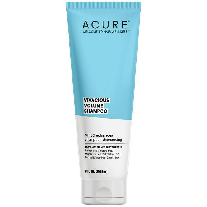 Acure Vivacious Volume Shampoo with Mint - Volumizing & Refreshing Hair Care for Fine, Flat Hair - Perfect for Daily Use & Scalp Refreshment