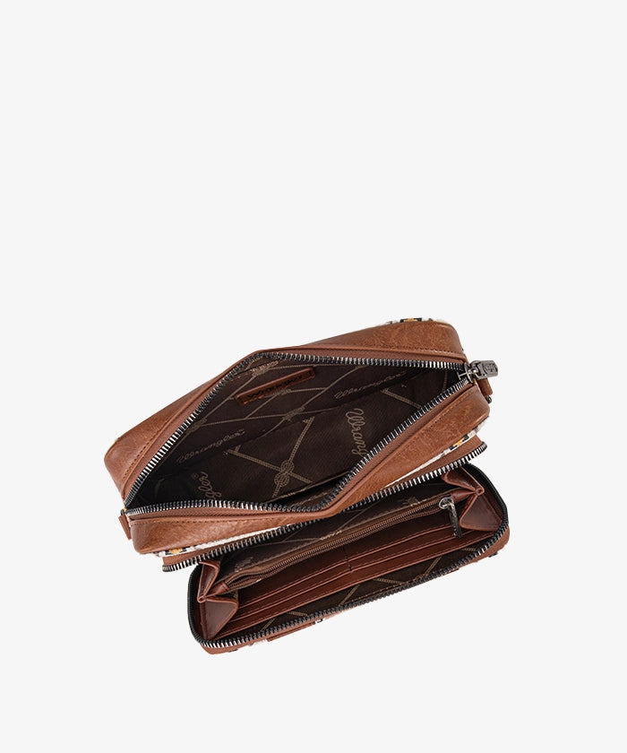 Wrangler Aztec Printed Crossbody Purse - Stylish Boho Shoulder Bag for Women | Perfect for Travel, Shopping & Everyday Use