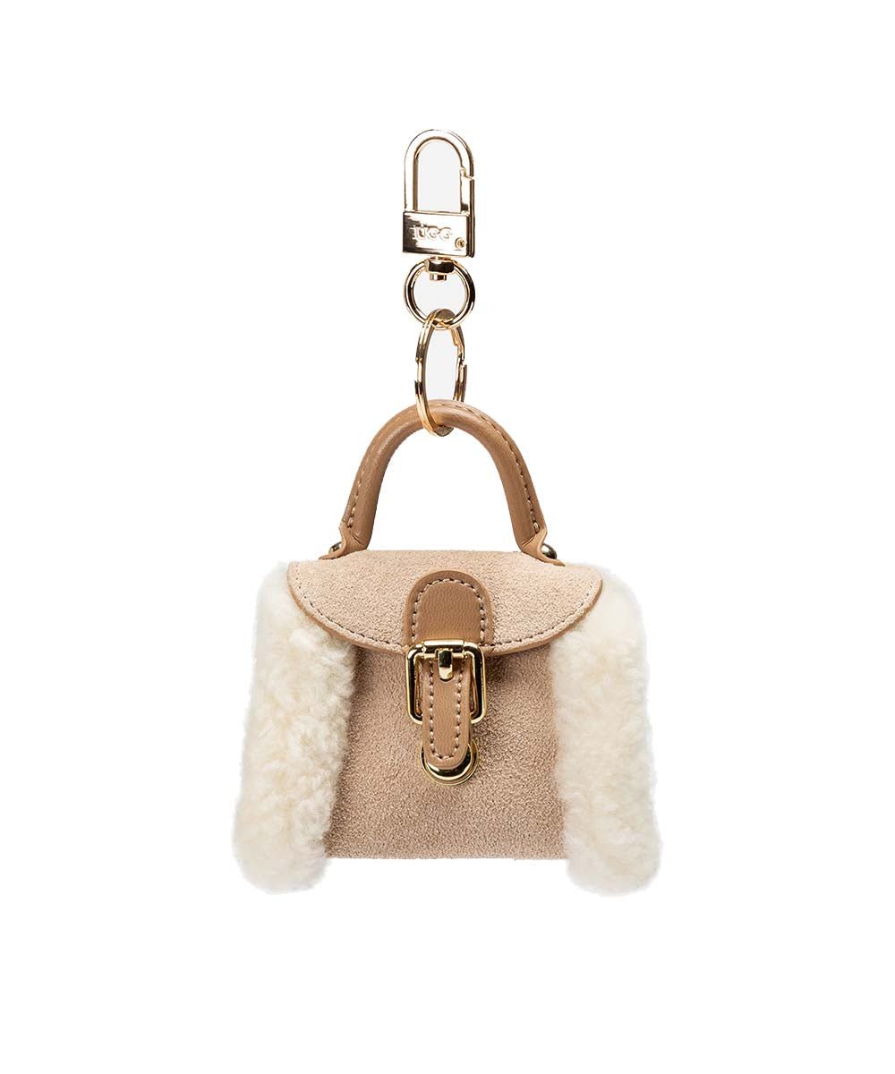 UGG AirPod Case with Keychain - Stylish Protective Pouch for AirPods 1/2/3 & Pro - Perfect for Travel, Gym & Everyday Use