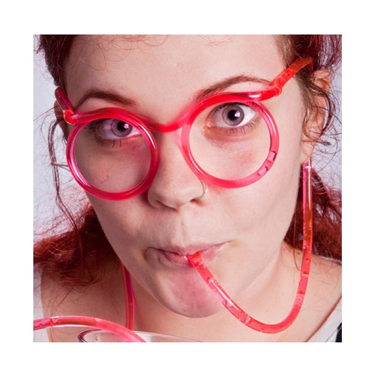 Fun Reusable Straw Glasses for Kids - Colorful Drinking Straws with Glasses for Parties, Games & Gifts - Perfect for Birthday Celebrations, Pool Parties & Summer Drinks
