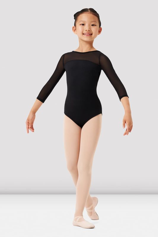 Girls Mirella Paisley Print 3/4 Sleeve Leotard - Ballet Dancewear for Kids, Toddler Dance Costume, Gymnastics Leotard for Girls - Perfect for Ballet Class, Recital & Dance Competition