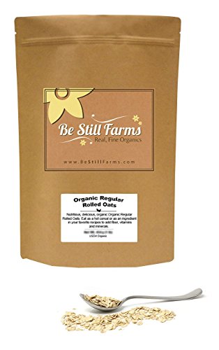 Organic Rolled Oats 5lb - USDA Certified Old Fashioned Whole Grain Oatmeal - Unsweetened, Gluten Free, Vegan & Low Carb - Perfect for Breakfast, Baking & Smoothies
