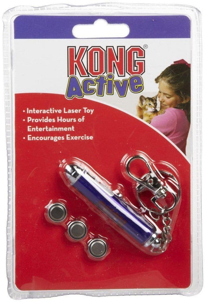 KONG Laser Toy for Dogs - Interactive Pet Laser Pointer for Cats & Small Animals - Fun Exercise & Training Tool for Indoor & Outdoor Play