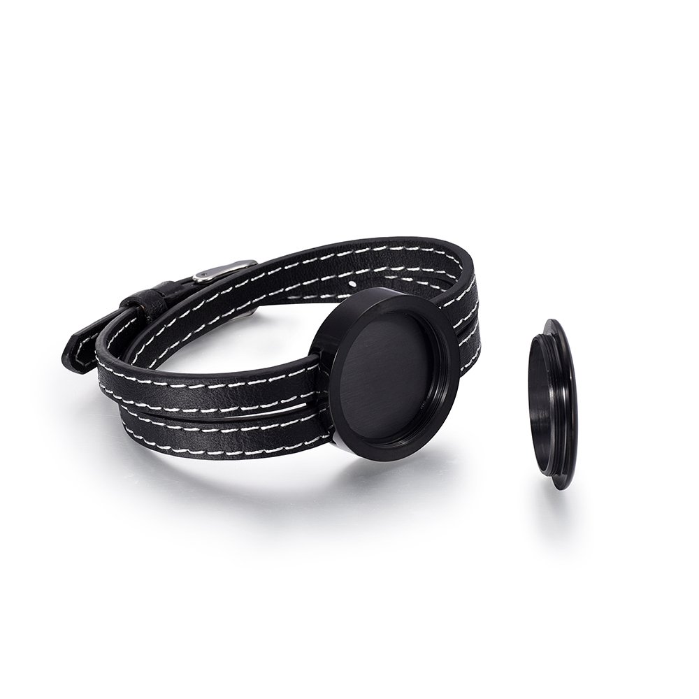 Aromatherapy Essential Oil Diffuser Bracelet - Leather Cuff Locket Pendant Jewelry for Stress Relief & Relaxation | Perfect for Yoga, Meditation & Daily Wear