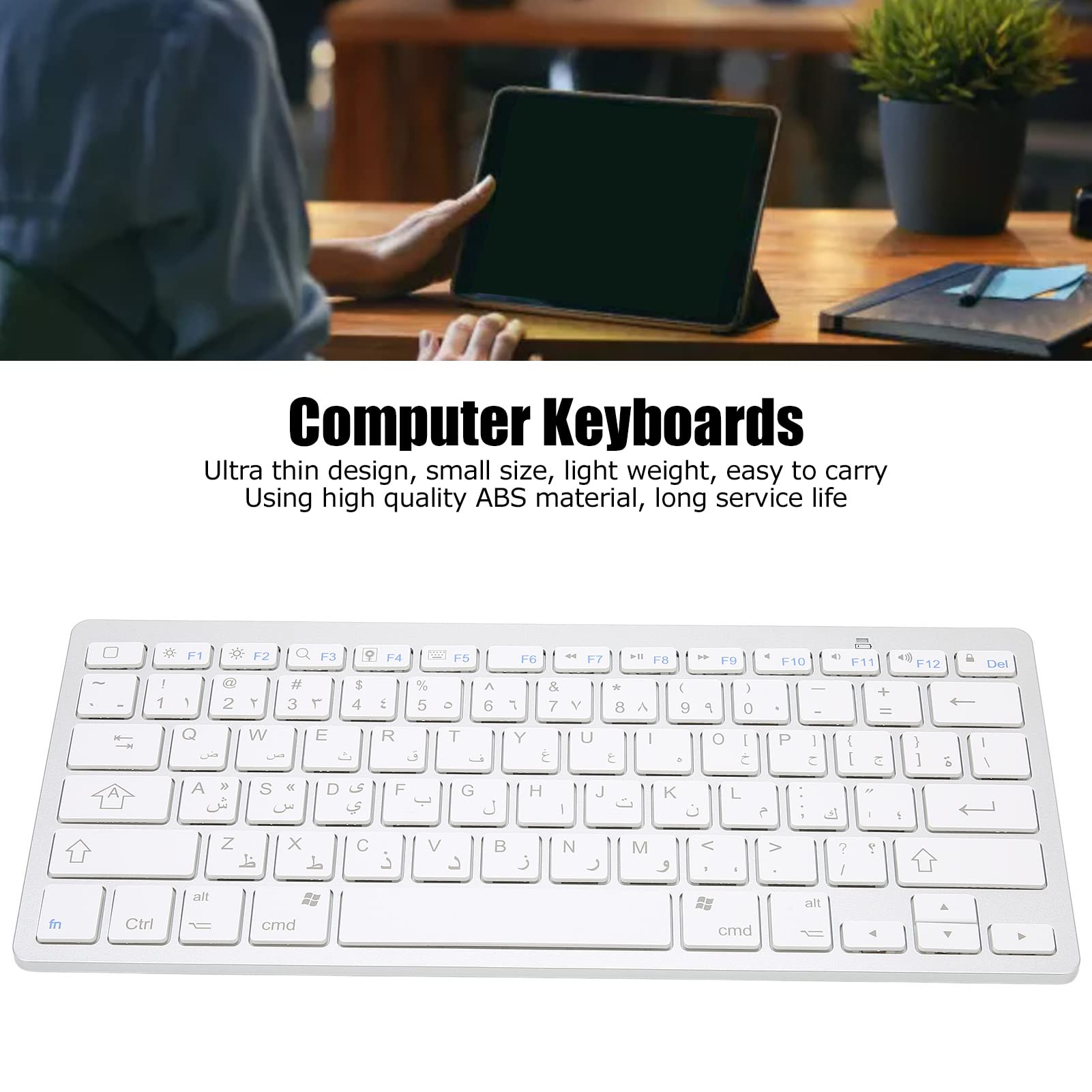 Dilwe Mini Bluetooth Keyboard - 78 Keys Ultra Slim Wireless Keyboard for Laptop, Tablet, PC | Portable Compact Design | Korean Layout | Perfect for Travel, Office & Home Use
