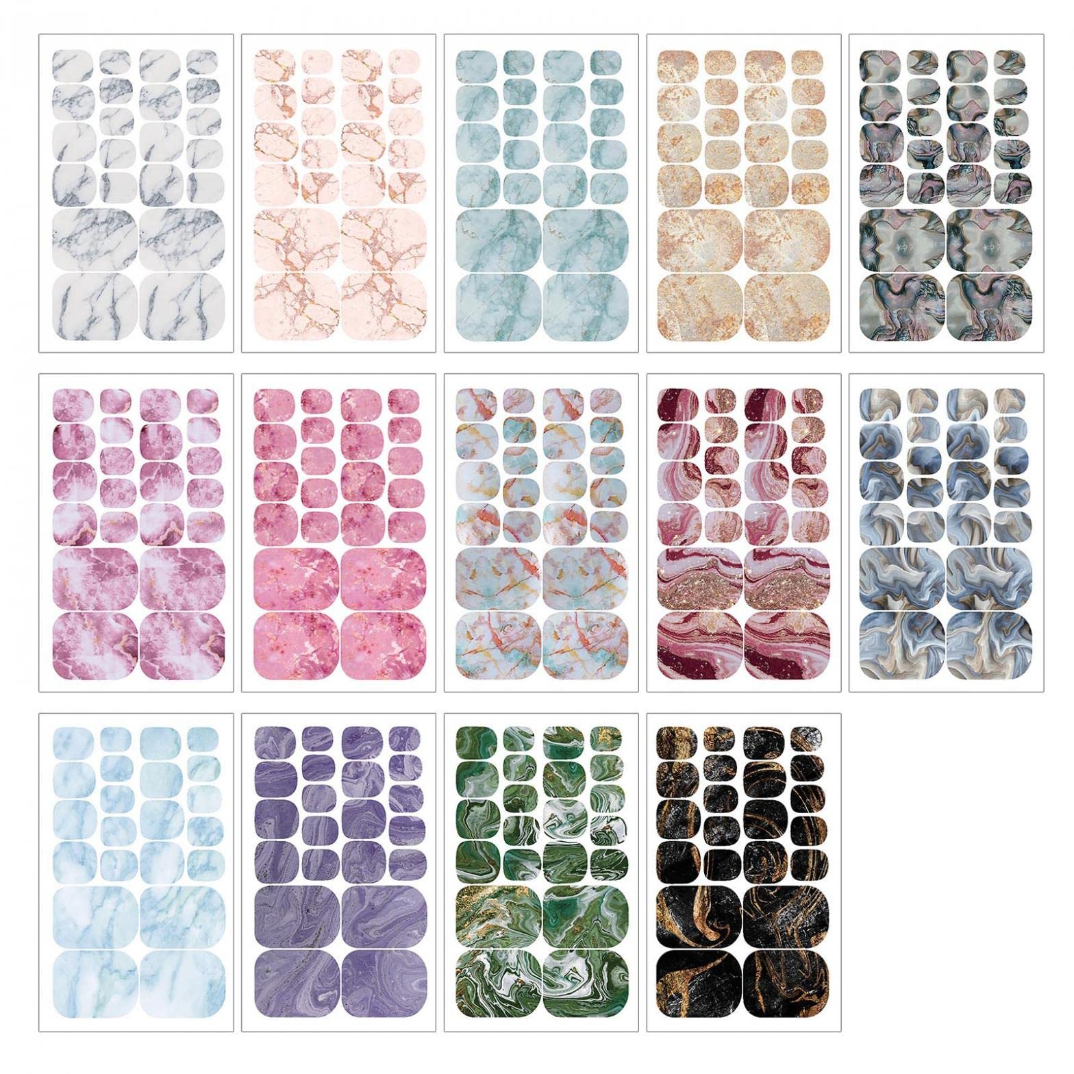YUECI DIY 3D Glitter Flower Toenail Wrap Stickers - Full Toe Nail Wraps for Women & Girls, Adhesive Nail Art Decoration for Pedicures, Parties & Summer Beach Looks