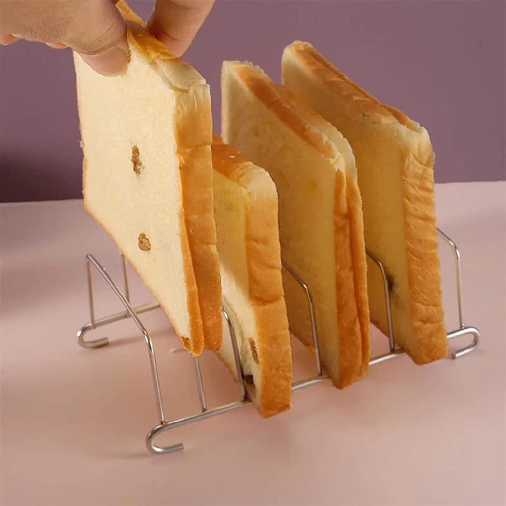 Stainless Steel Toast Rack - 8 Slot Non-Stick Toast Holder for Toaster, Oven, Air Fryer & BBQ - Perfect Breakfast Organizer for Kitchen & Dining