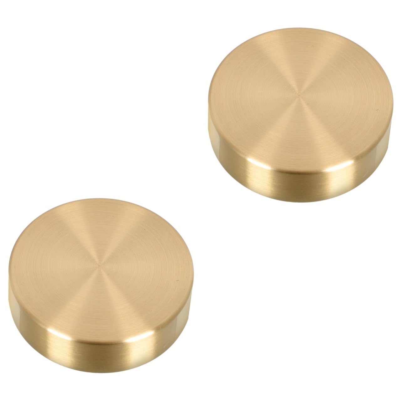 WOONEKY 2-Pack Brass Round Paperweights - Heavy Duty Decorative Paper Holders for Office, Desk, and Home Use - Perfect for Books, Documents, and Artwork