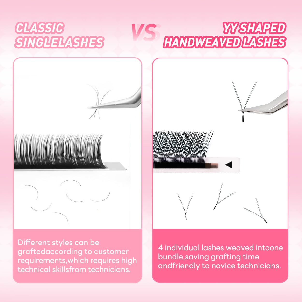 Arison YY Eyelash Extensions - 0.07mm C Curl 11mm Black Volume Lashes for Dramatic Look | Soft & Lightweight False Lashes for Daily Wear, Parties & Special Occasions