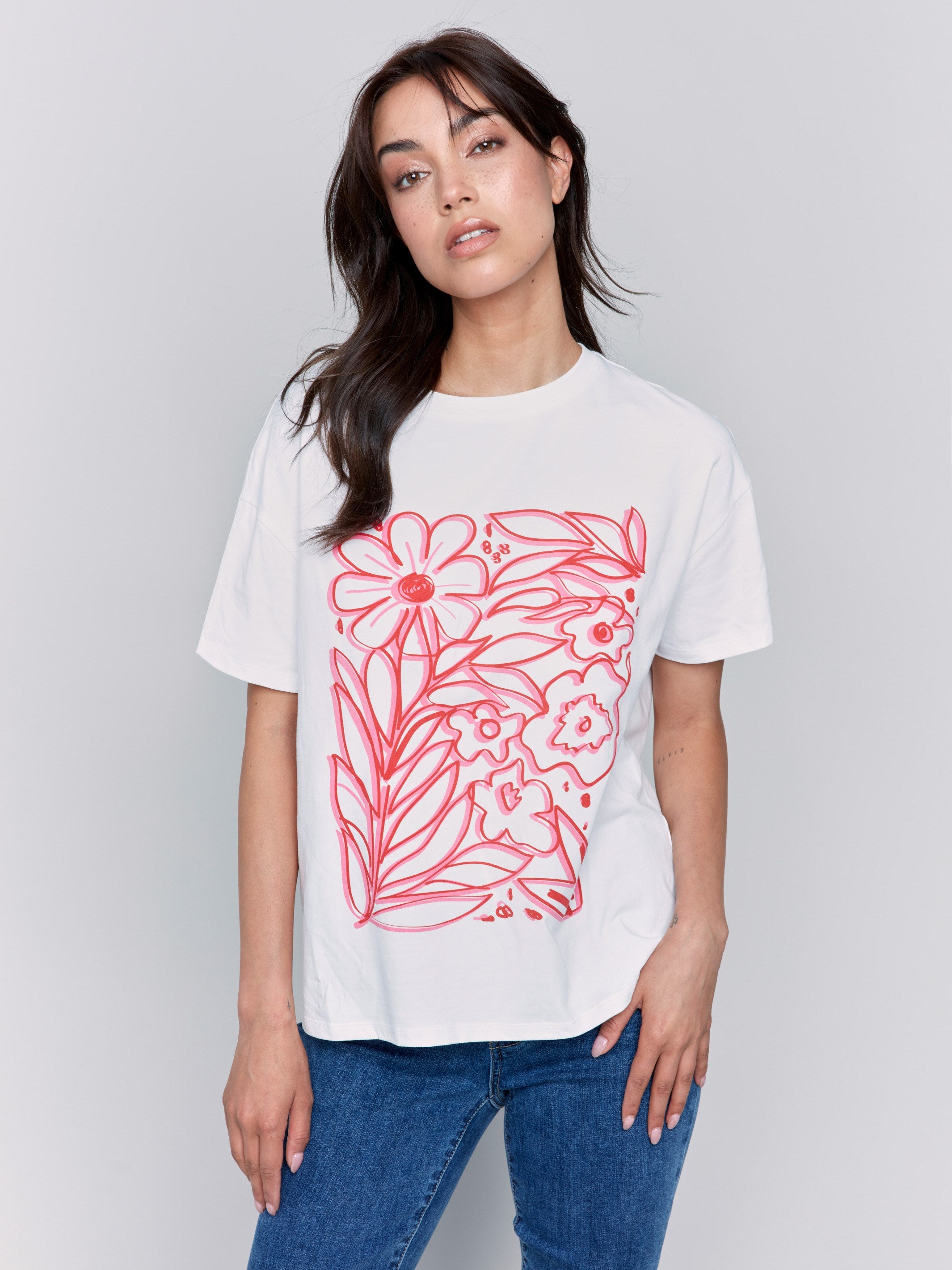 Loose Fit Graphic T-Shirt for Men & Women | Comfortable Cotton White Tee | Casual Streetwear & Everyday Outfit