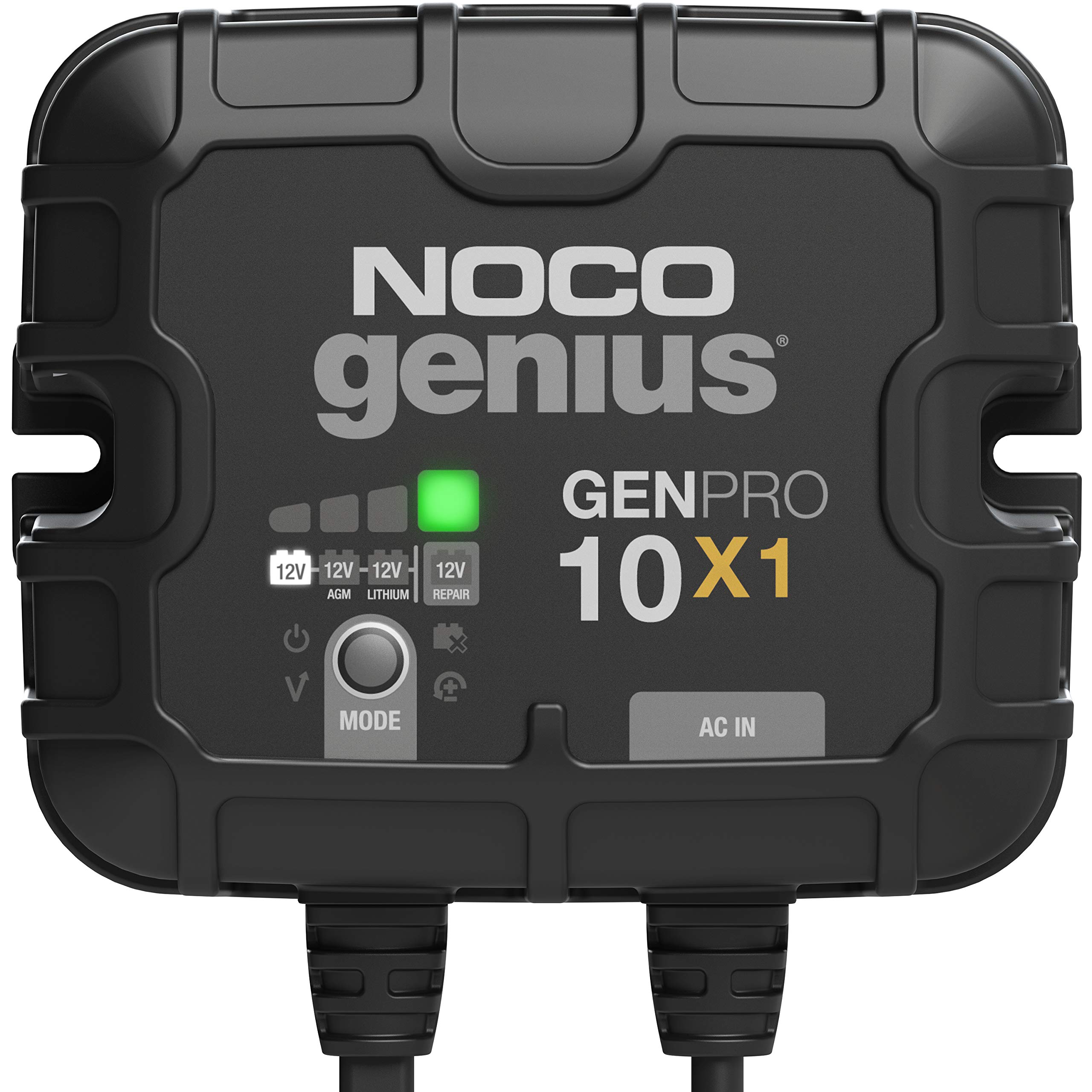 NOCO Genius GENPRO10X1 10A Smart Marine Battery Charger - 12V Waterproof Onboard Boat Charger, Battery Maintainer & Desulfator for AGM, Lithium (LiFePO4), Deep-Cycle Batteries - Perfect for Boats, RVs & Marine Applications