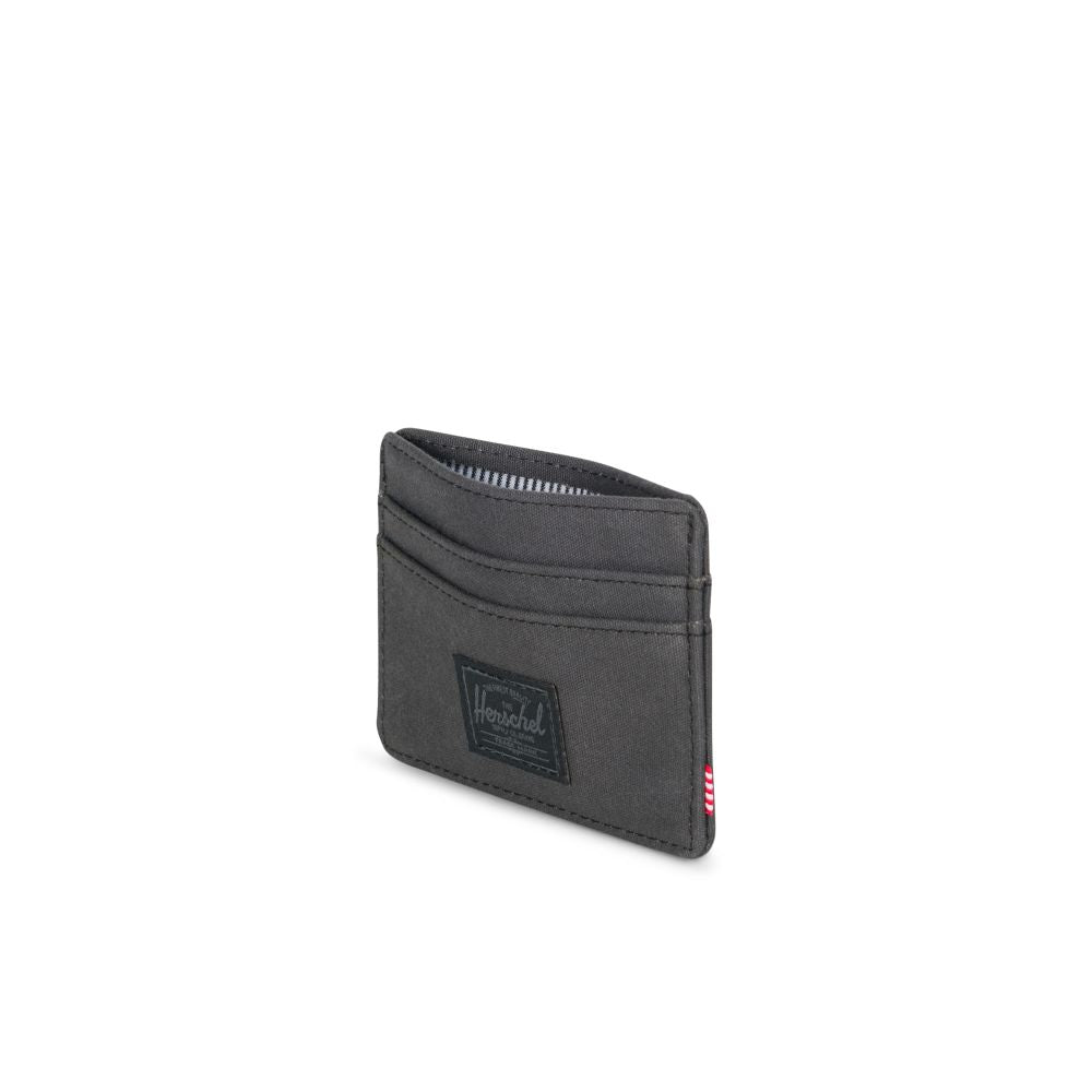 Herschel Charlie Wallet - Black Ion Canvas RFID Blocking Slim Bifold Wallet for Men & Women | Travel, Everyday Carry, Minimalist Style