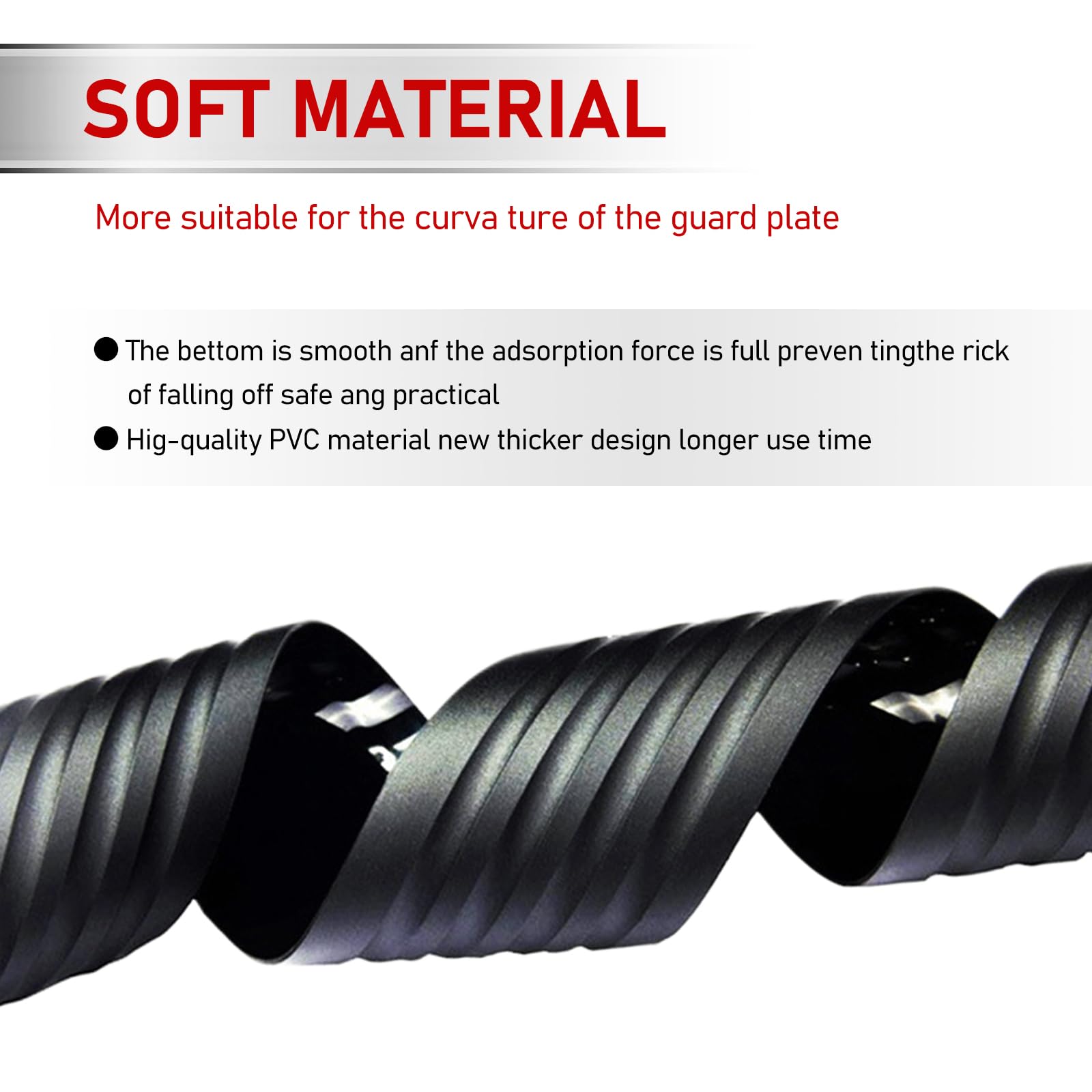 Cueclue Universal Rear Bumper Protector & Door Sill Guard Strip for Cars & SUVs - Black Car Exterior Trim Accessory for Trunk & Door Entry Protection (Perfect for Parking, Loading, and Family Use)