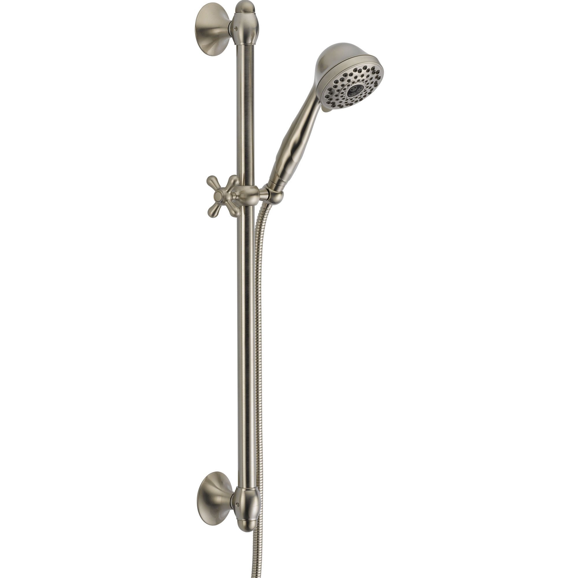 Delta 7 Spray Stainless Steel Finish Handheld Shower Faucet with Slide Bar 567264 - Adjustable Rainfall Shower Head for Bathroom & Spa Relaxation
