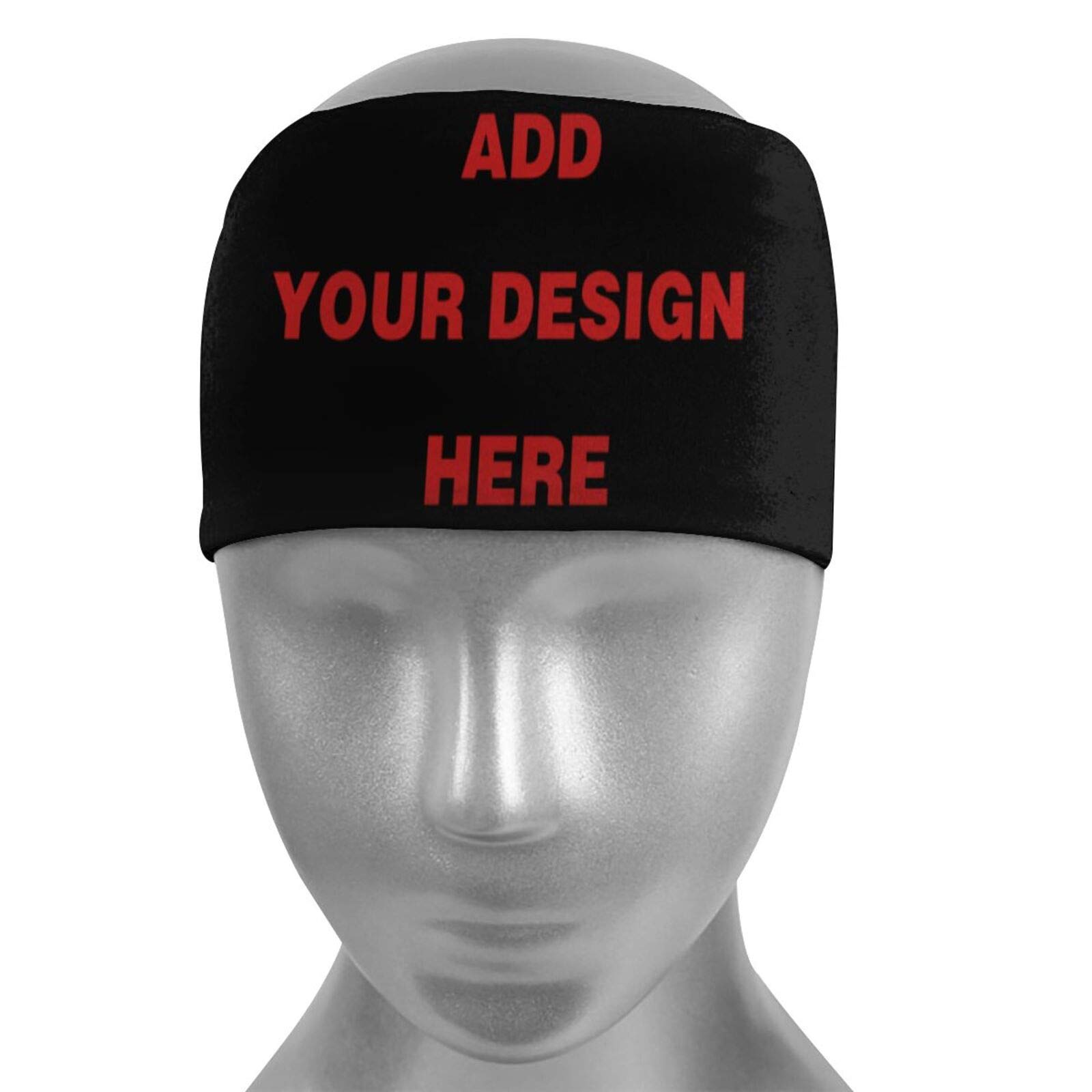 Custom Sport Headband with Personalized Text & Image - Sweat-Wicking Hair Bands for Men & Women - Perfect for Running, Yoga, Workouts & Outdoor Activities