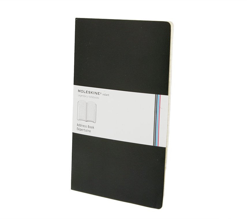 Moleskine Volant Address Book - Ruled Black Hardcover Notebook for Contacts & Addresses | Perfect for Business Professionals, Travelers & Personal Organization