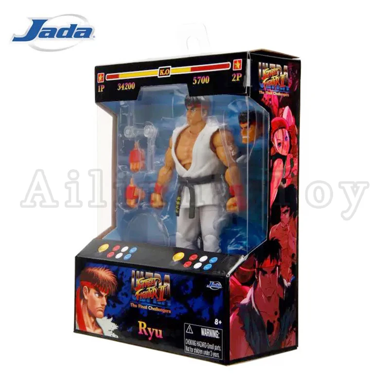 Jada Toys 1/12 Scale 6-Inch Ultra Street Fighter II Action Figure - Ryu Collectible for Gamers & Fans | Perfect for Display, Gifts & Cosplay