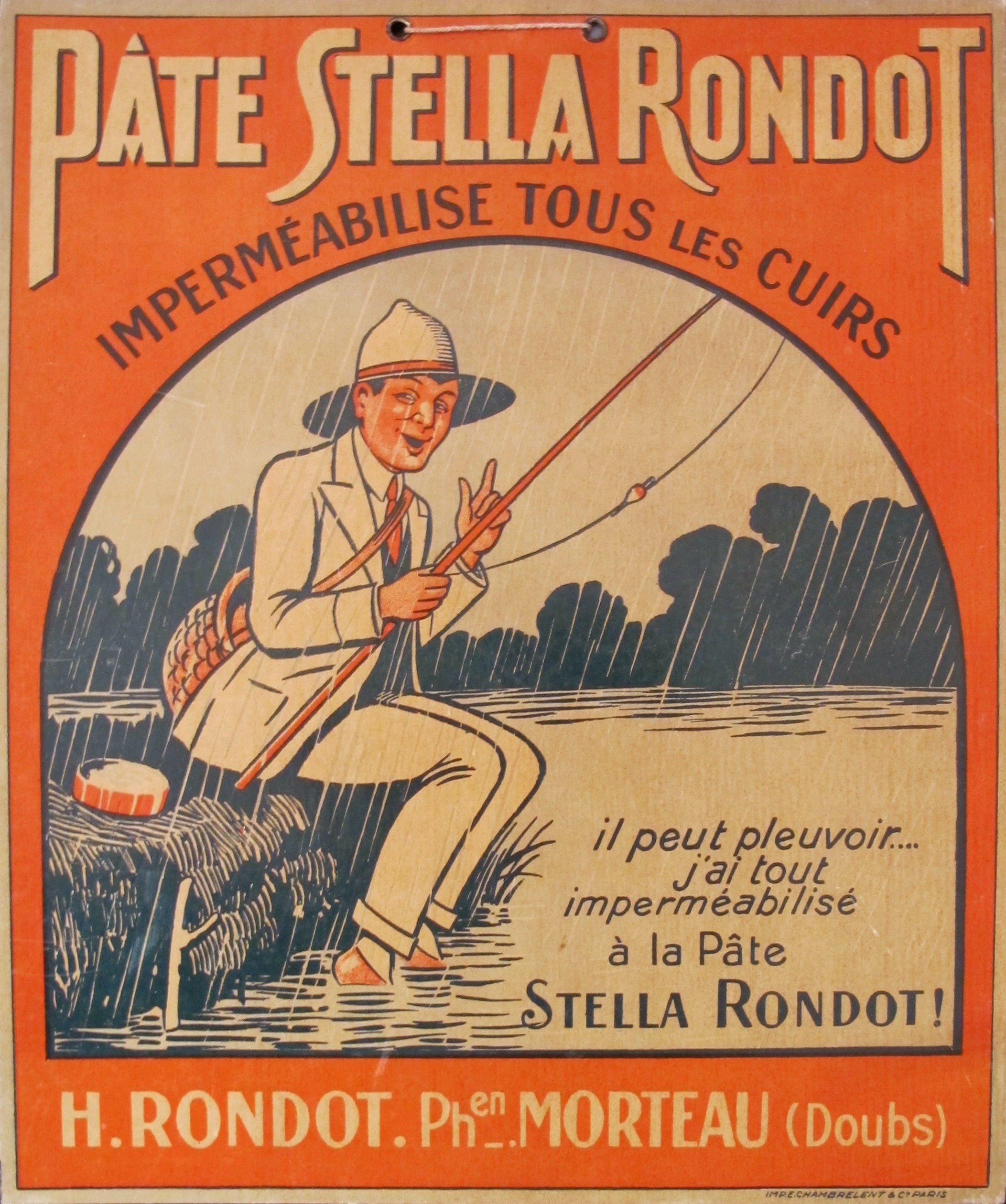 Vintage 1920s Original French Advertising Carton - Pate Stella Rondot Collectible | Antique Ephemera for Home Decor & Vintage Collections | Perfect for Wall Art, Retro Displays & Historical Memorabilia
