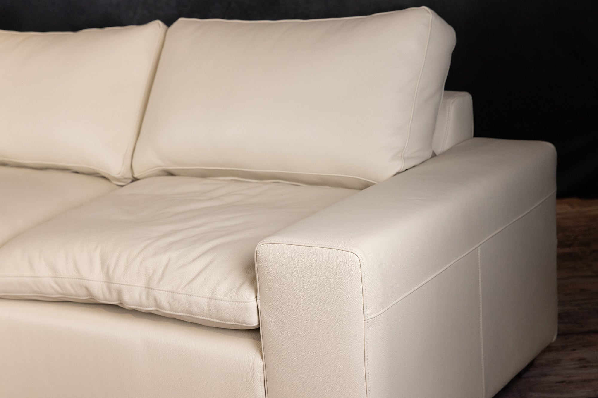 Luxury Dream Cloud Leather Sofa - Genuine Leather Couch for Living Room, Reclining Sectional Sofa with Storage, Modern Comfort for Home & Office Use