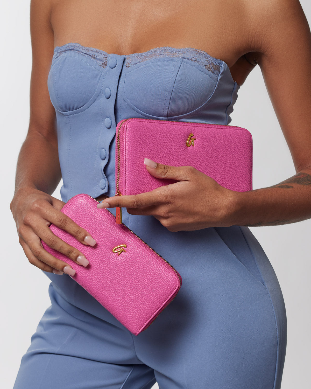 Standard Pebble Wallet - Hot Pink | Slim & Stylish RFID Blocking Wallet for Women | Perfect for Travel, Shopping & Everyday Use