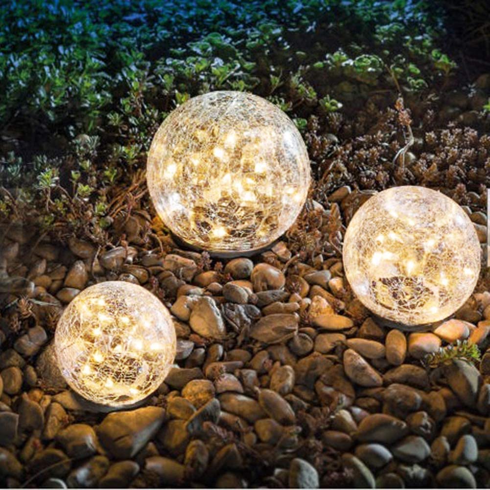 XYART Solar Garden Lights Outdoor Decor - 20 LED Waterproof Solar Gazing Ball for Patio, Lawn, Yard (3.93