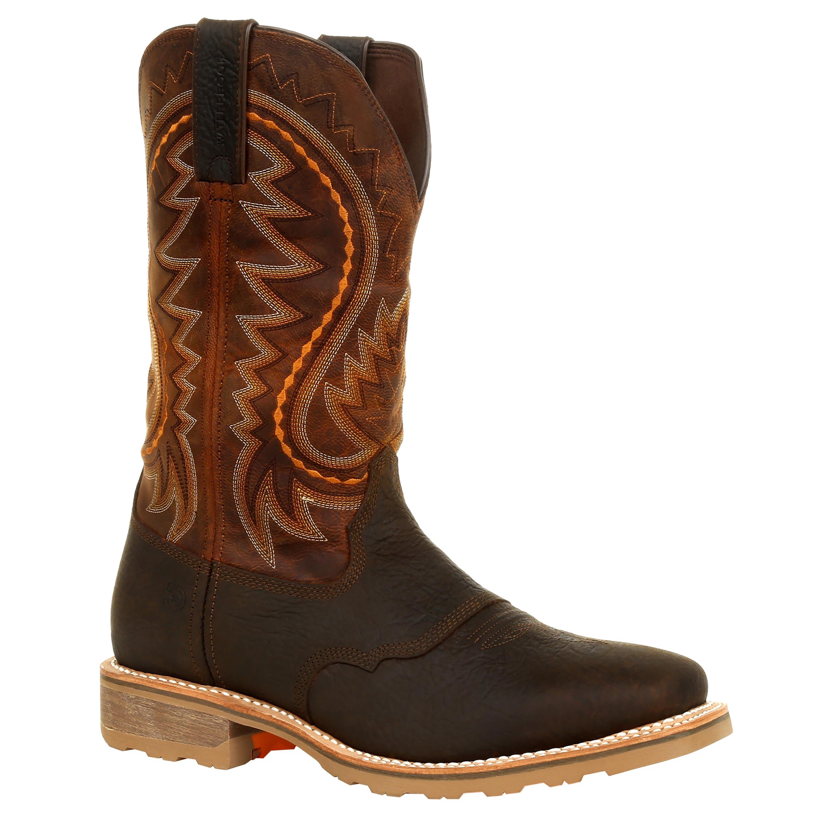 Durango Men's Maverick Pro S 12-Inch Waterproof Work Boots - Brown Leather Steel Toe Safety Shoes for Construction, Hiking & Outdoor Work