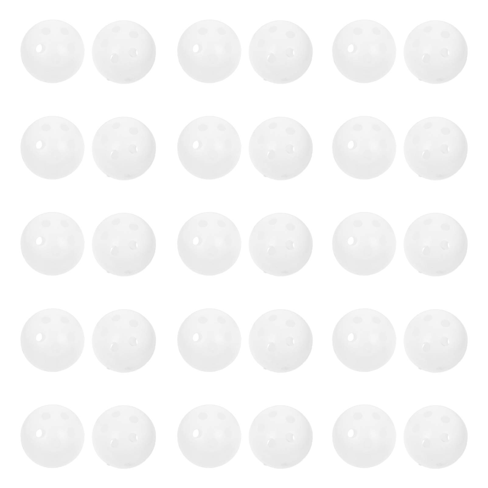 TOYANDONA 30 Pcs 38mm Jingle Bells - Dog Pet Toys, Baby Rattle Balls with Noise Maker & Squeakers - DIY Repair Parts for Puppet Dolls & Educational Toys (White) - Perfect for Pet Training, Baby Sensory Play & Craft Projects