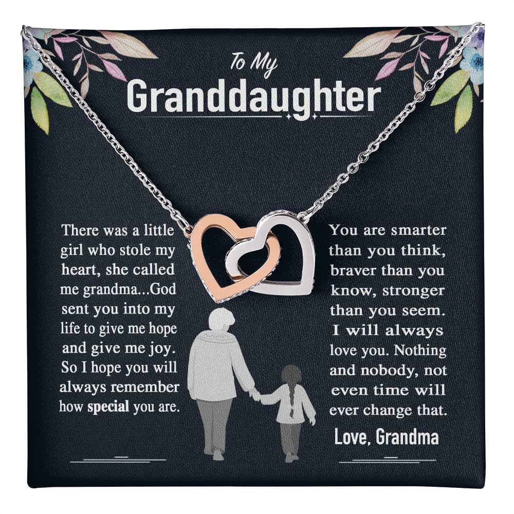 Granddaughter Necklace - Heartfelt Gift from Grandpa & Grandma, Birthday & Graduation Jewelry Pendant with Message Card & Gift Box - Perfect for Special Occasions & Keepsake Memories