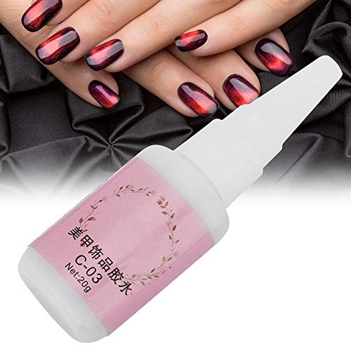 Professional False Nails Glue - Strong Adhesive for Acrylic Tips & Stick On Nails - 20g Rhinestone Manicure Decoration Tool - Perfect for Salon, Home DIY & Special Occasion Nail Art