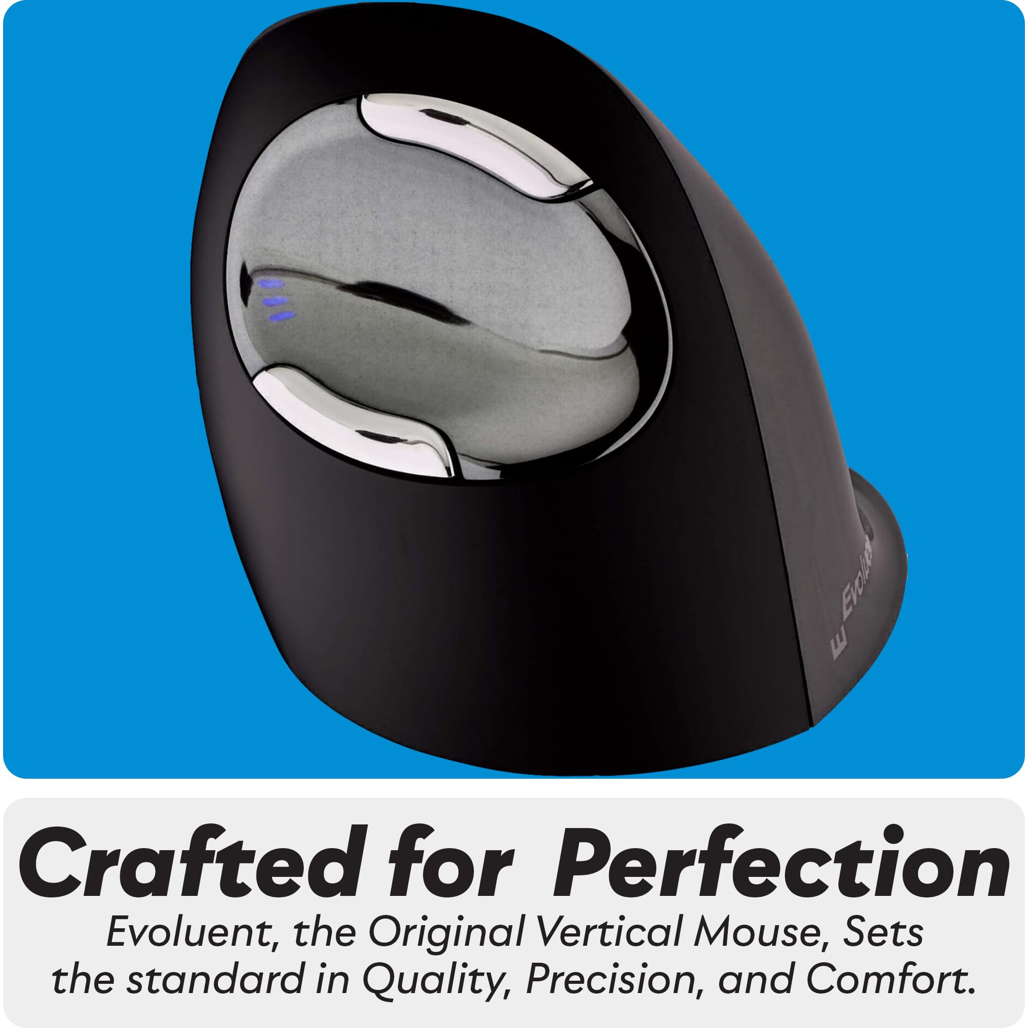 Evoluent VerticalMouse VMDM Right-Handed Ergonomic Wired Mouse - Original Brand Since 2002 - Perfect for Office Work, Computer Use & Reducing Wrist Pain