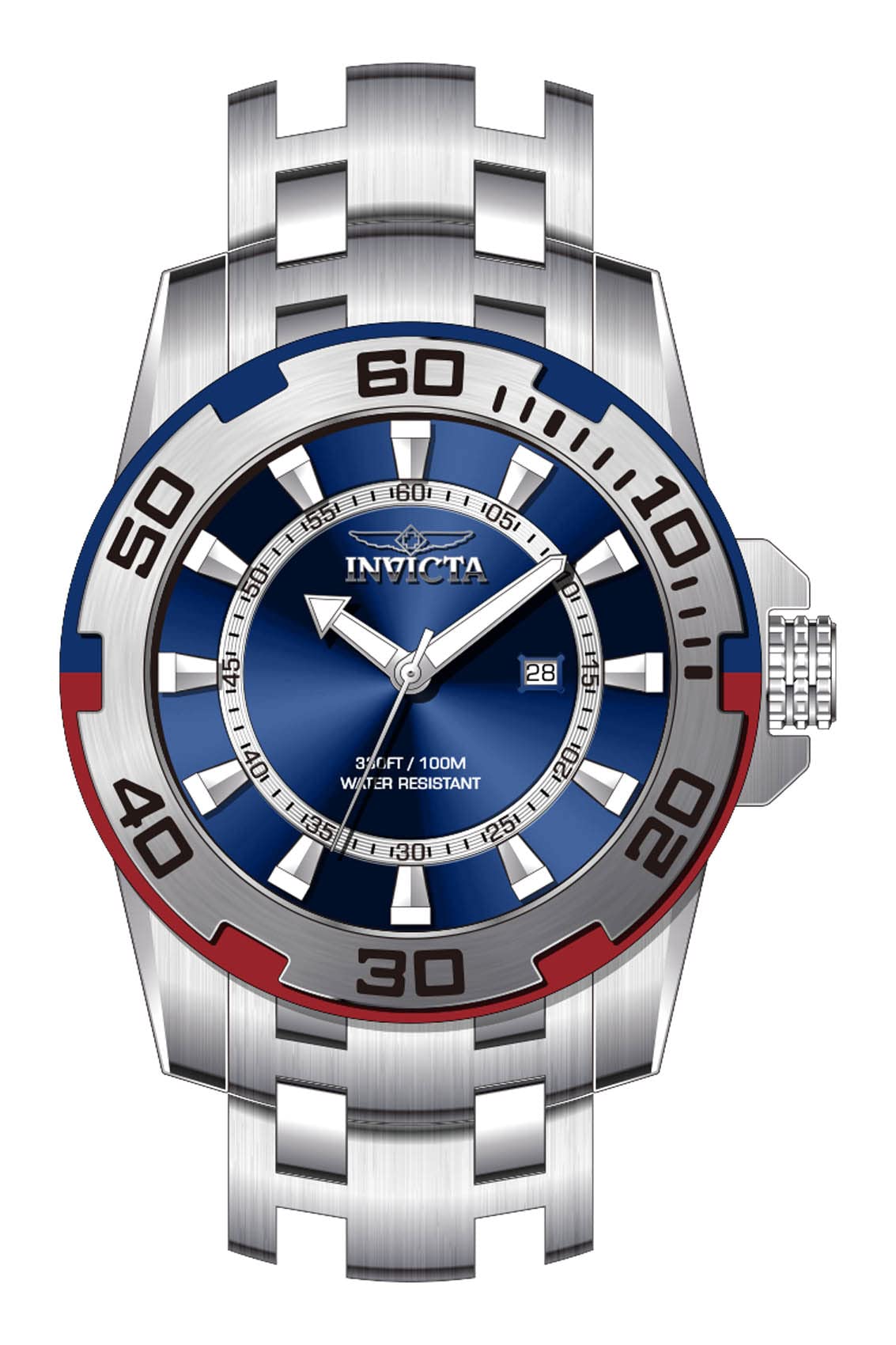 Invicta Men's Pro Diver Quartz Watch - 200M Water Resistant Stainless Steel Silver Watch with Date Window - Perfect for Diving, Swimming & Everyday Wear (Model 39114)