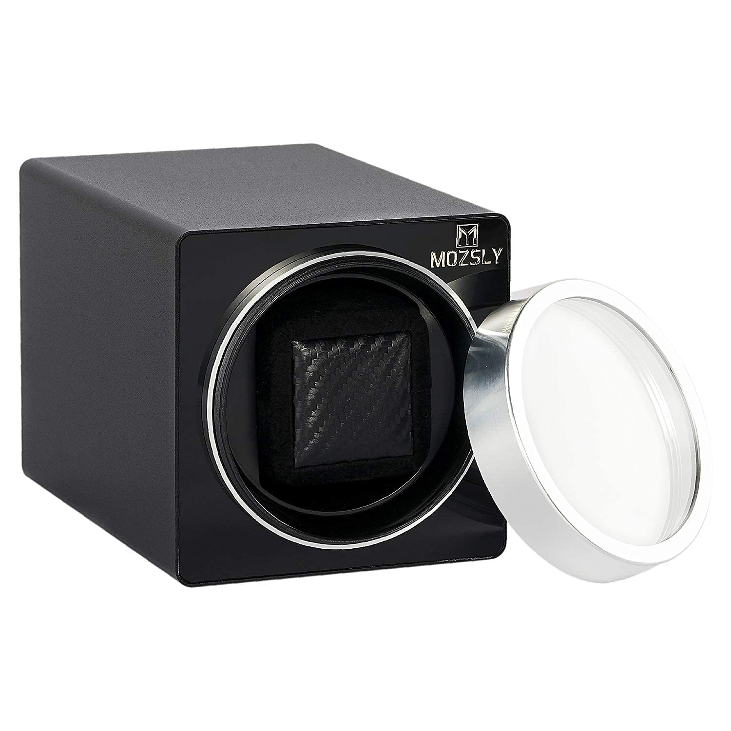 MOZSLY Single Watch Winder for Automatic Watches - 12 Rotation Modes, Ultra Quiet Motor, Durable Metal Case - Perfect for Watch Collectors & Luxury Timepiece Storage at Home/Office