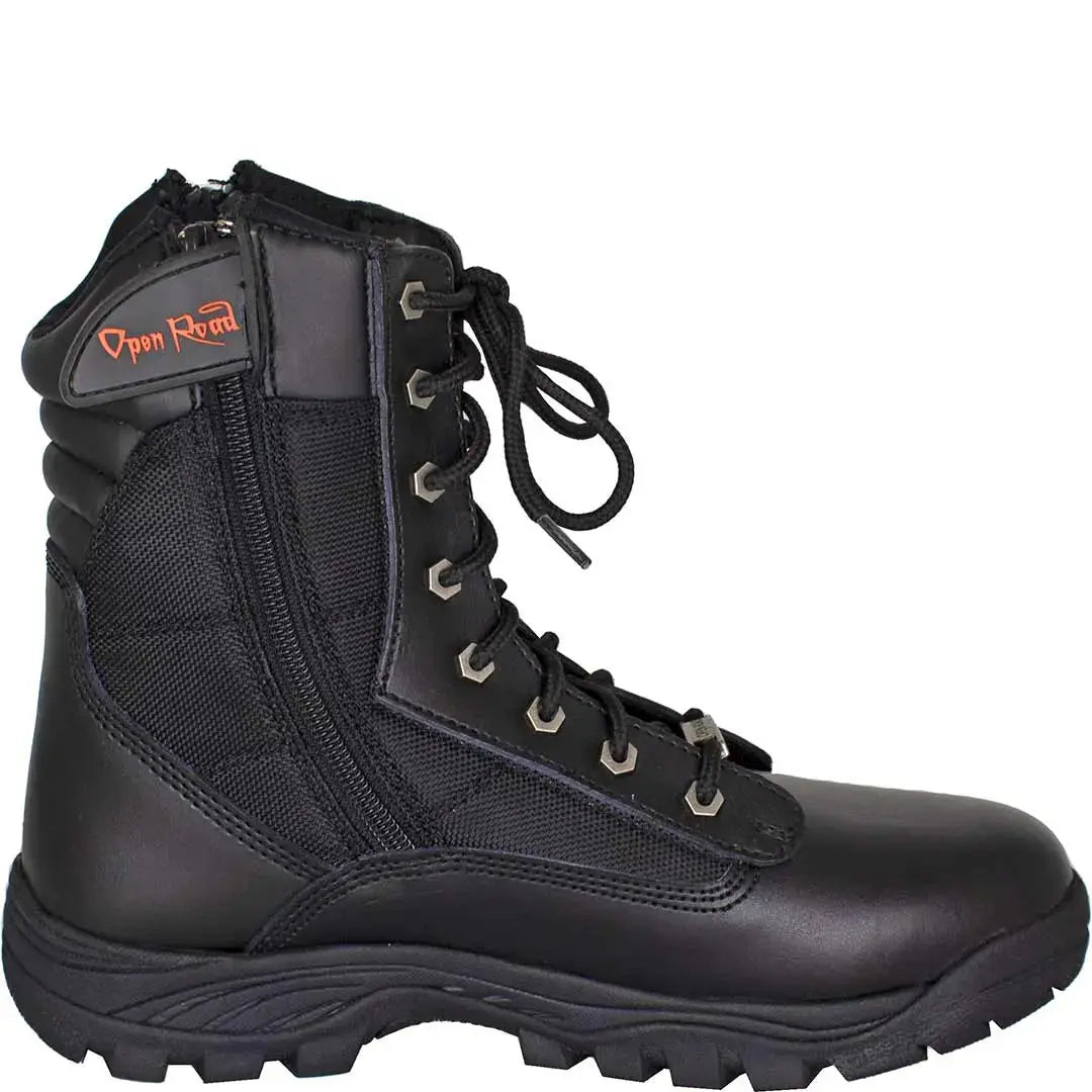 Open Road Men's SWAT Motorcycle Boots - Durable Riding Boots for Motorcycle Enthusiasts | Perfect for Long Rides & Adventure Touring