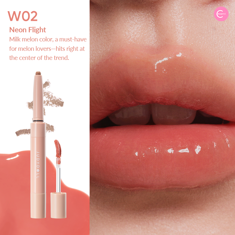 Judydoll True Plump Dual Ended Lip Liner & Gloss Pen - Waterproof Long Lasting Lipstick for Everyday Makeup, Date Night & Special Occasions