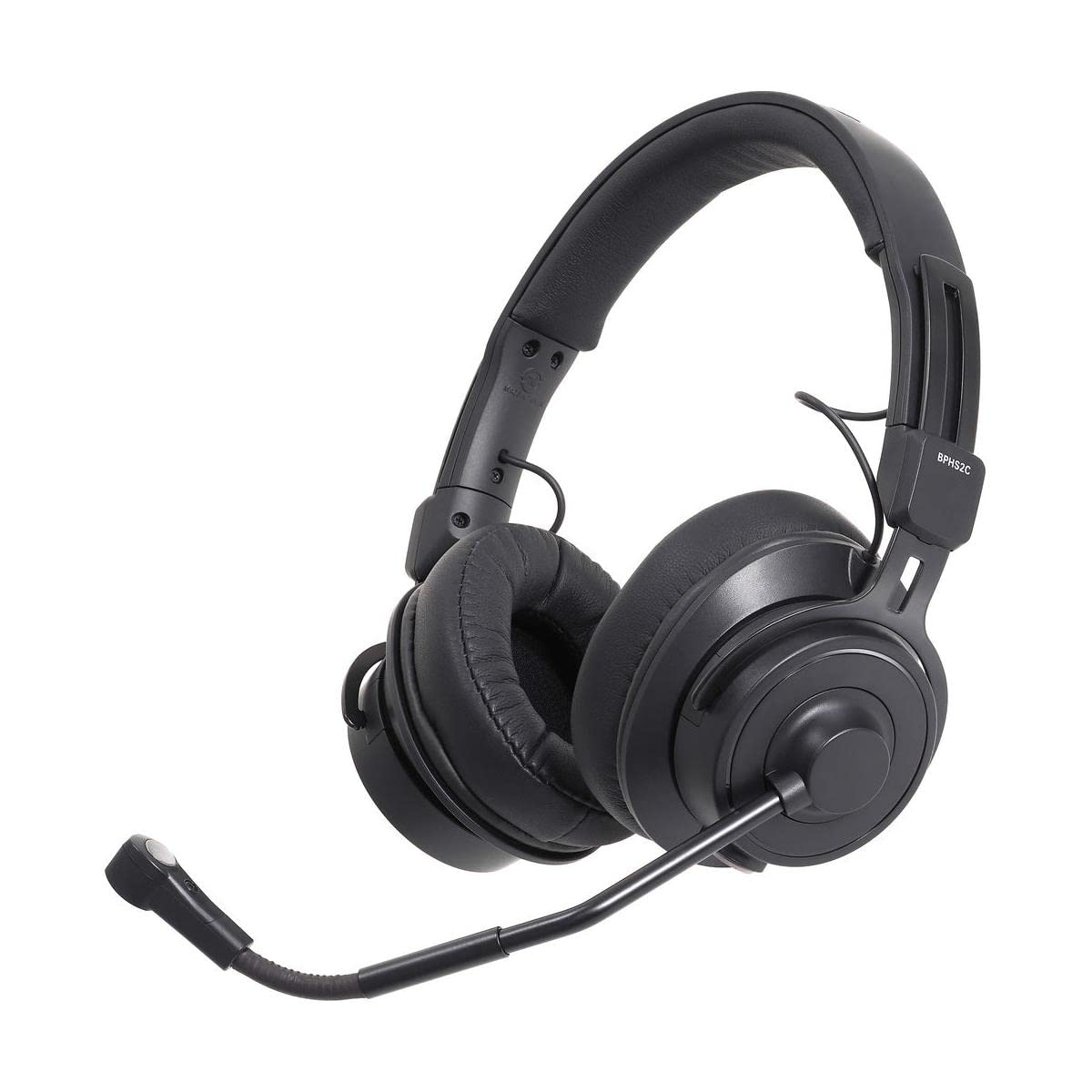 Audio-Technica BPHS2C Professional Broadcast Stereo Headset with Cardioid Condenser Boom Mic - Black | Studio Recording, Podcasting & Live Streaming Headphones