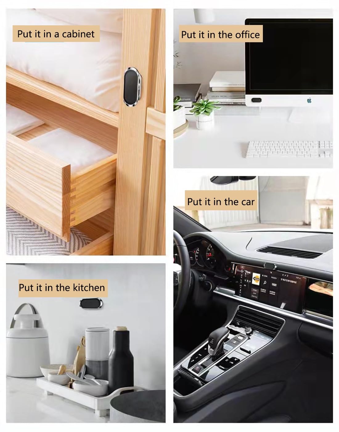 2 Pack Car Phone Holder Mount - 360° Rotating & Foldable Adhesive Dashboard Phone Stand for iPhone, Samsung, Huawei, Xiaomi - Perfect for GPS Navigation, Hands-Free Calling & Road Trips