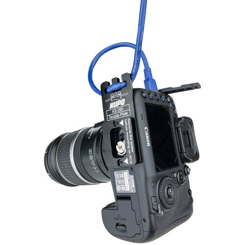 Kupo KG079911 Double Cable Plate Adapter for Arca Swiss & Manfrotto RC2 Quick Release - Compatible with DSLR Cameras, Tripods, and Photography Gear for Outdoor Shooting