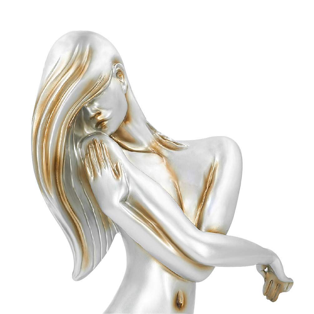 DreamsEden Modern Art Statue - Elegant Resin Women Figurine Sculpture for Home & Office Decor | Shelf, Table & Desk Display | Perfect for Living Room, Bedroom & Workspace Aesthetics