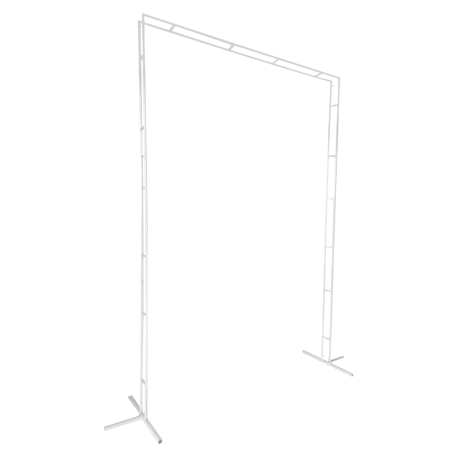 2m x 3m White Metal Wedding Arch with Floral Holder - Romantic Backdrop for Wedding, Birthday Party & Event Decorations | Perfect for Outdoor Ceremonies, Photo Booths & Celebration Decor