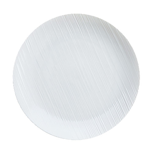 Alani 022422 Embossed Coupe Plate Set - 10 5/8 Inch Elegant Dinner Plates, Pack of 24 - Perfect for Fine Dining, Wedding Receptions & Upscale Catering Events