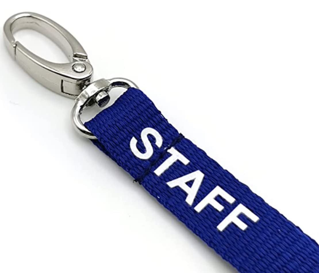 Staff ID Card Holder Lanyard - 50 Pack for Office Security & Events