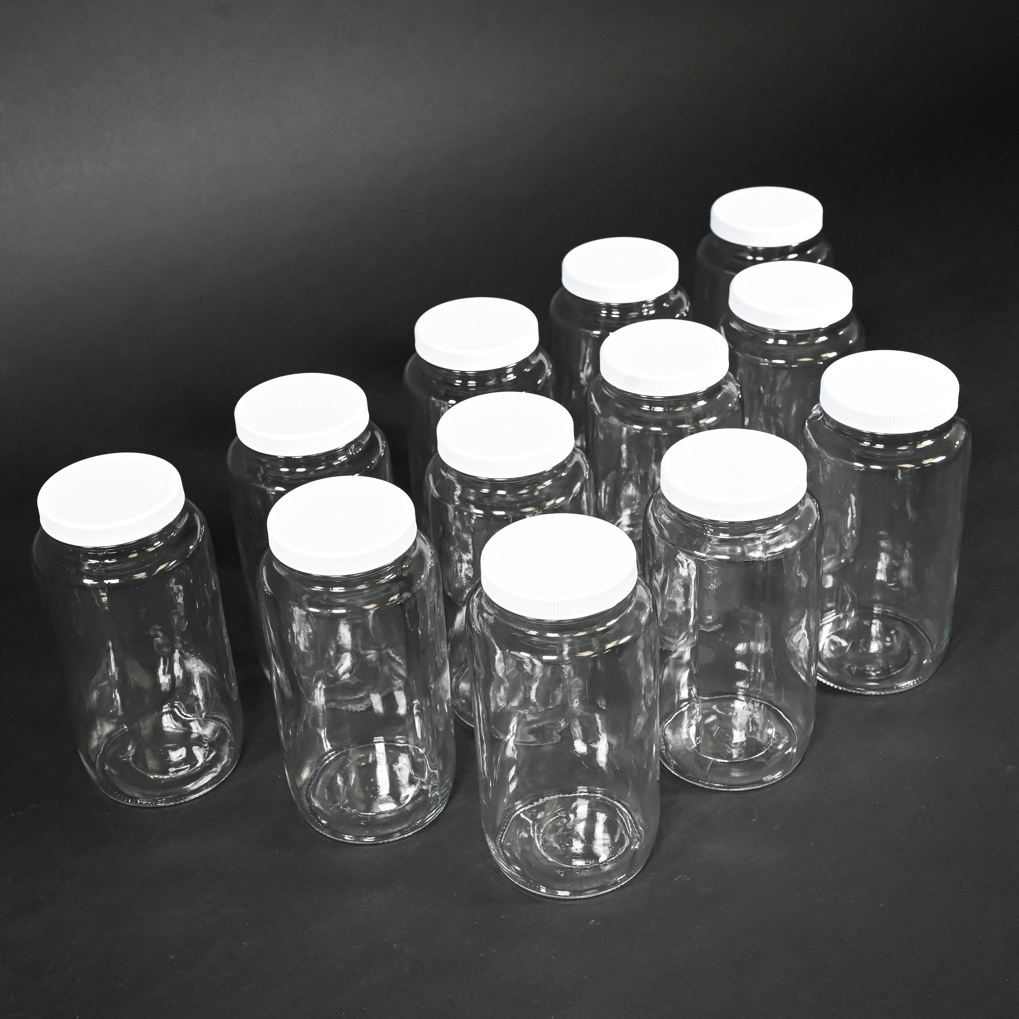 12 Pack 950ml Glass Bottles with Airtight Lids - Perfect for Homemade Juice, Kombucha, Cold Brew & Meal Prep Storage