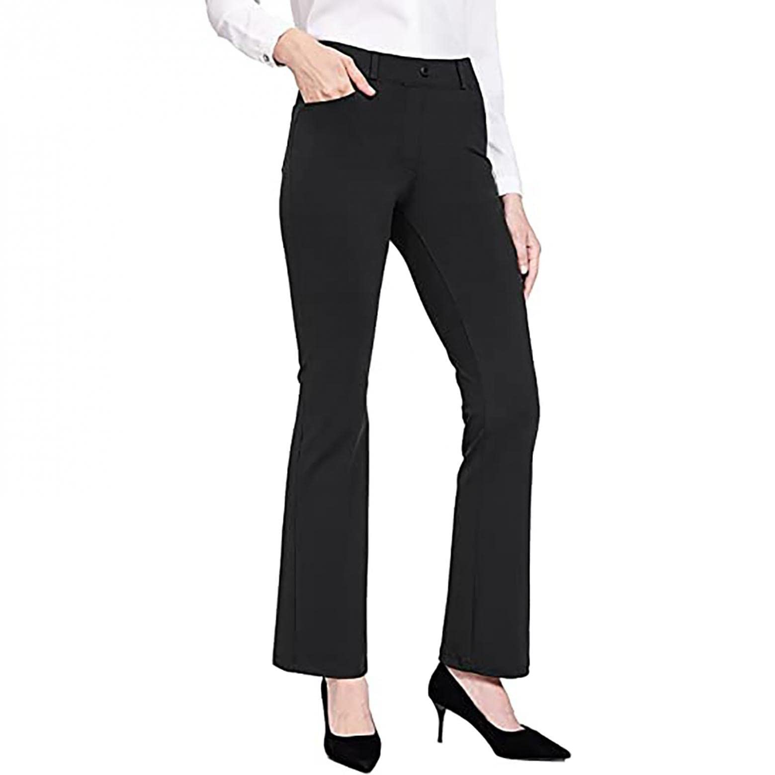 Stylish High Waisted Palazzo Pants for Women - Stretchy Business Casual & Yoga Pants for Office, Workout & Everyday Wear