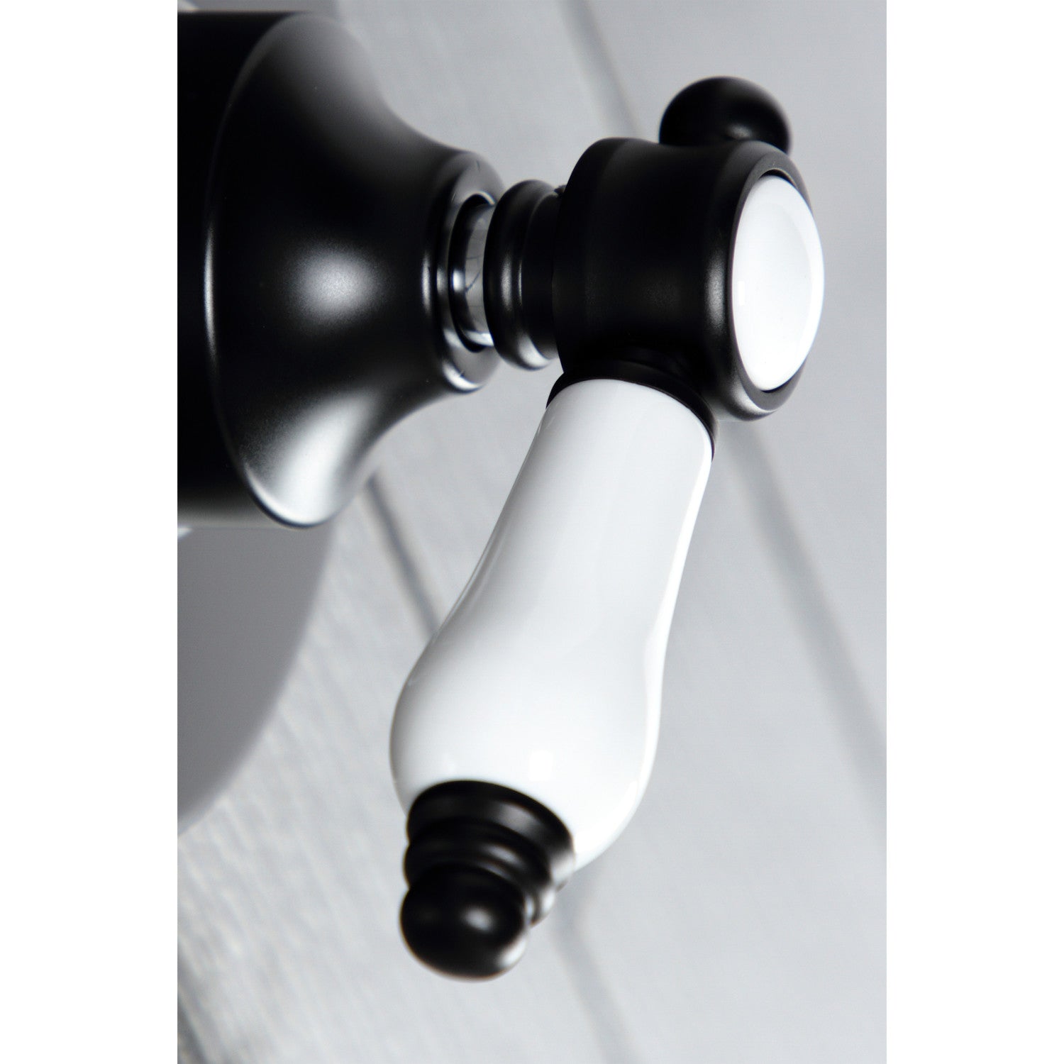 Bel Air KS3030BPL Single Handle 3-Way Diverter Valve with Round Trim Kit in Matte Black - Perfect for Bathroom, Shower, and Tub Faucet Installations
