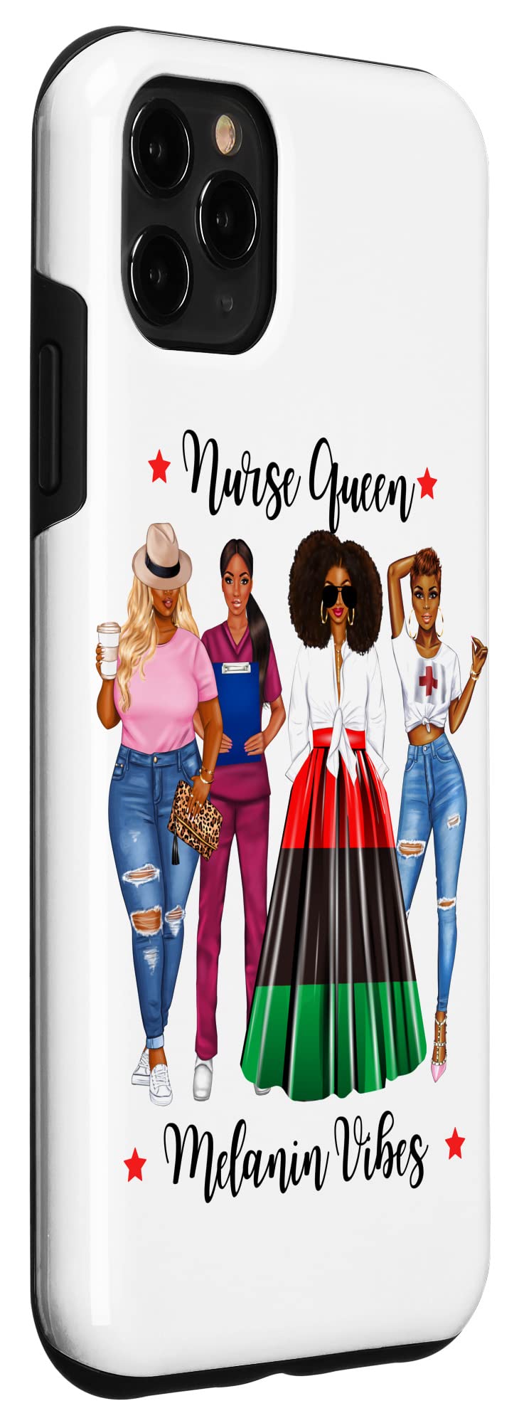 iPhone 11 Pro Max Case - Melanin-Inspired Design for Nurses & Nursing Students - African American Pride Protective Cover - Perfect for Hospital Shifts & School Clinicals