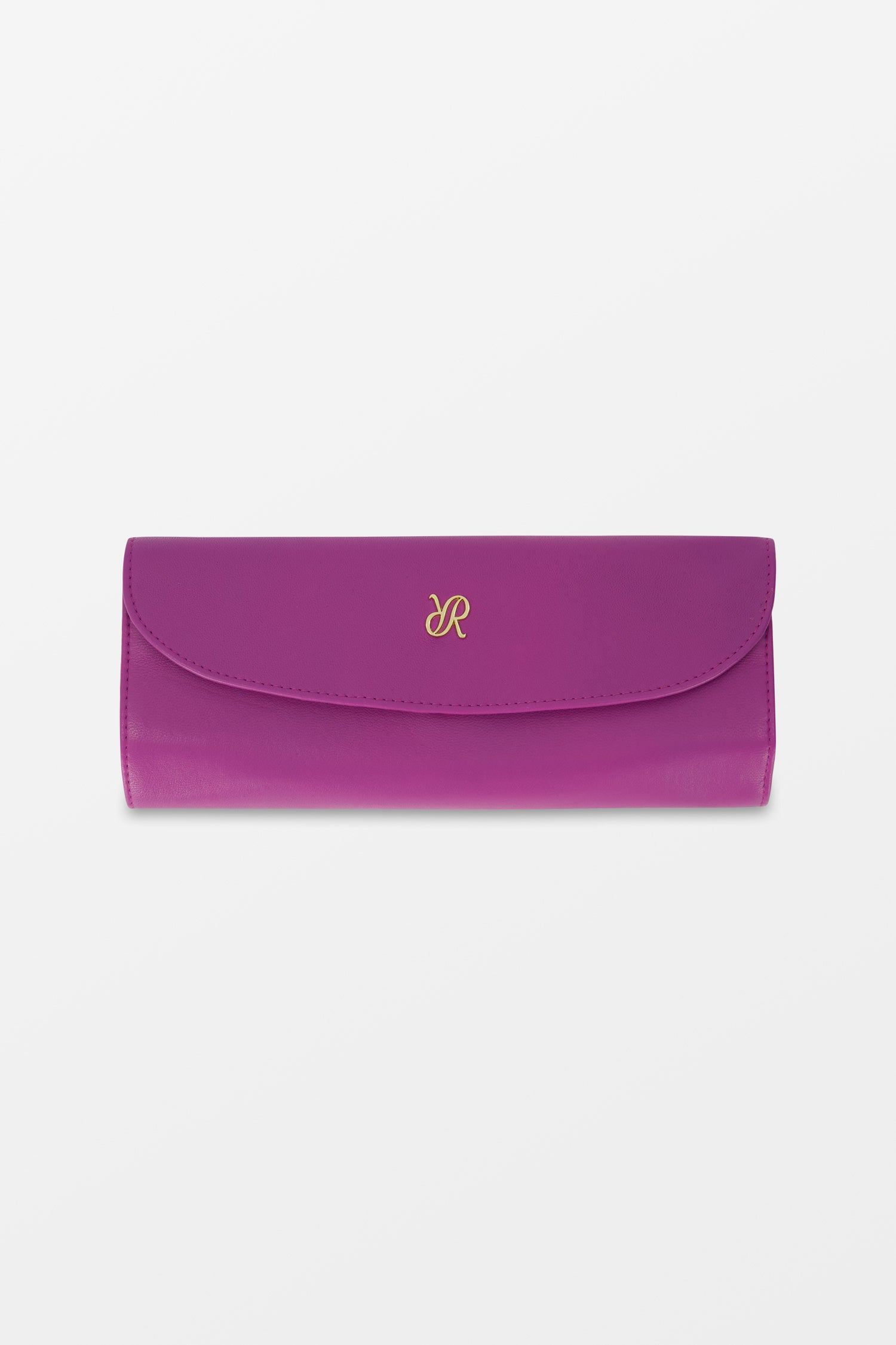 Lilac Aria Smooth Leather Jewelry Roll - Travel Jewelry Organizer for Necklaces, Bracelets & Earrings - Perfect for Vacations, Business Trips & Daily Storage